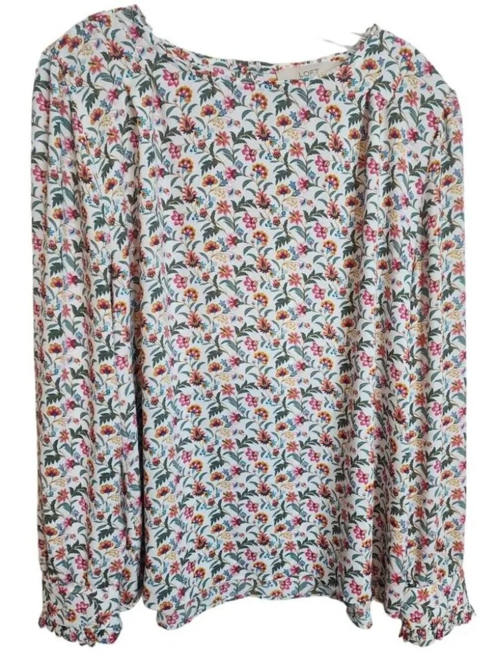 LOFT Floral Long Sleeve Blouse